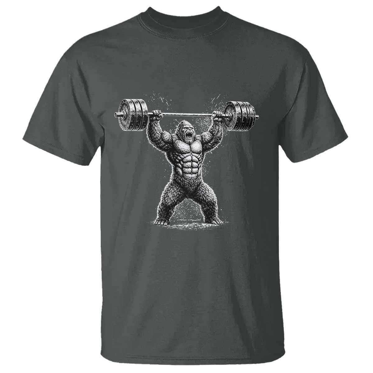 Funny Gym Bigfoot T Shirt Weightlifting Workout