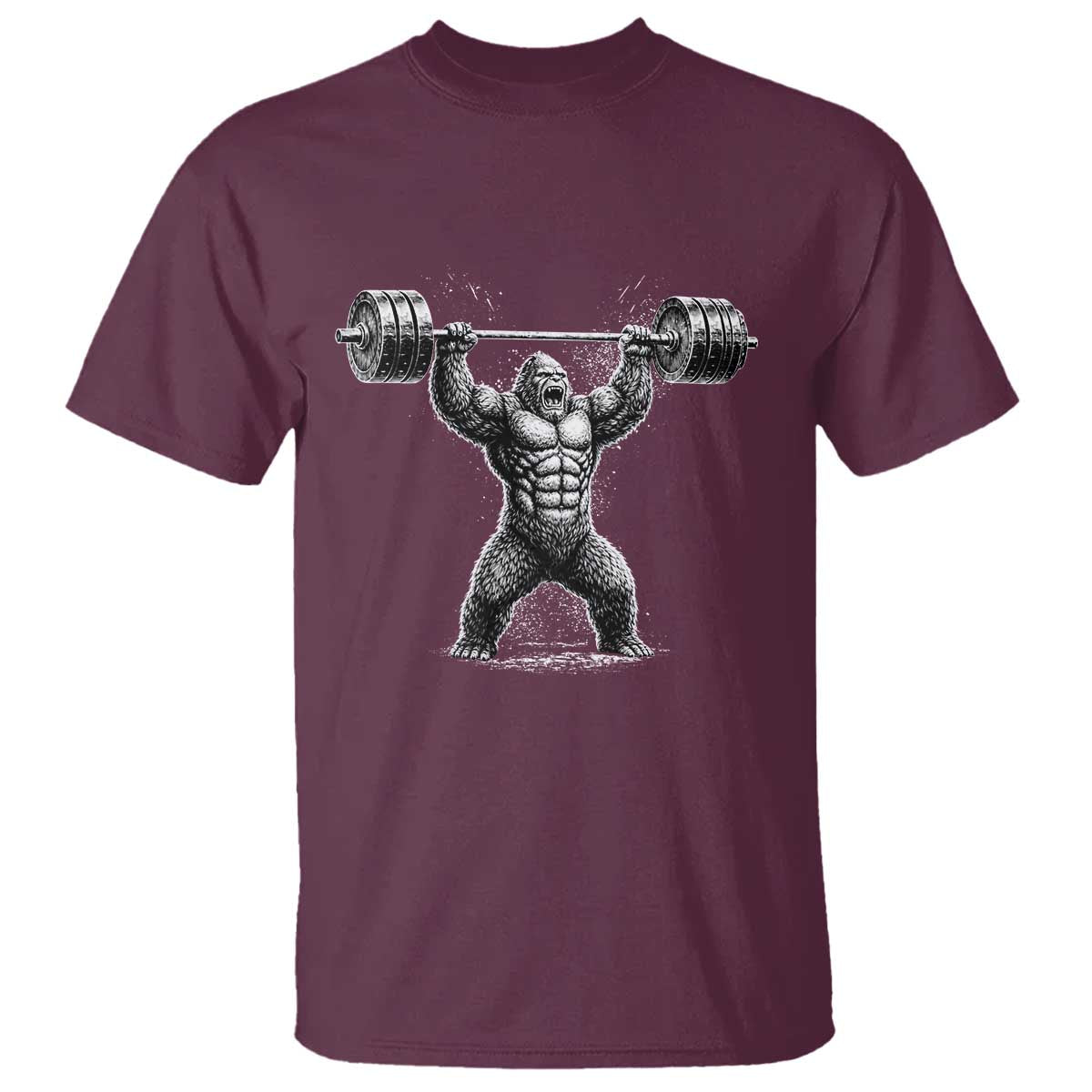 Funny Gym Bigfoot T Shirt Weightlifting Workout