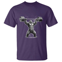 Funny Gym Bigfoot T Shirt Weightlifting Workout