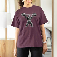 Funny Gym Bigfoot T Shirt For Women Weightlifting Workout