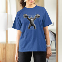 Funny Gym Bigfoot T Shirt For Women Weightlifting Workout