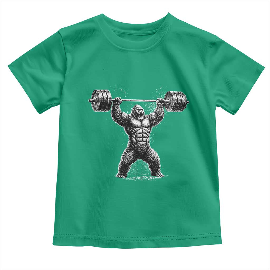 Funny Gym Bigfoot Toddler T Shirt Weightlifting Workout