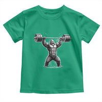 Funny Gym Bigfoot Toddler T Shirt Weightlifting Workout