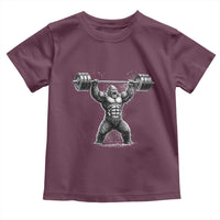 Funny Gym Bigfoot Toddler T Shirt Weightlifting Workout