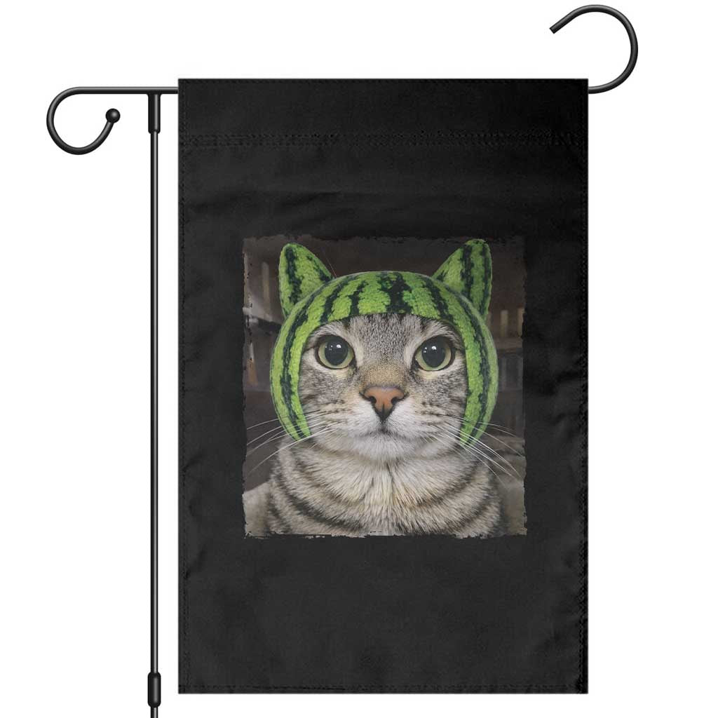 Watermelon Cat Silly Cat Meme Garden Flag