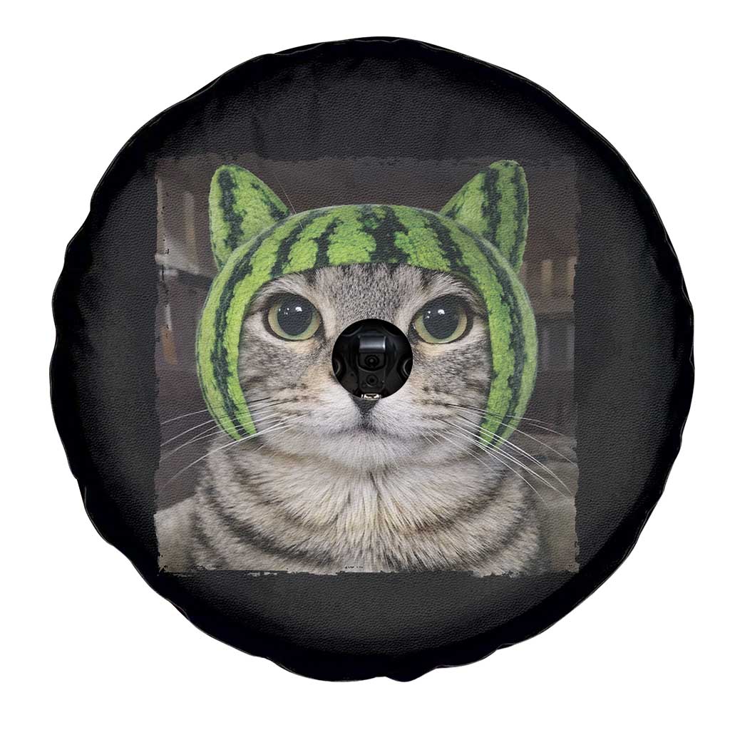 Watermelon Cat Silly Cat Meme Spare Tire Cover