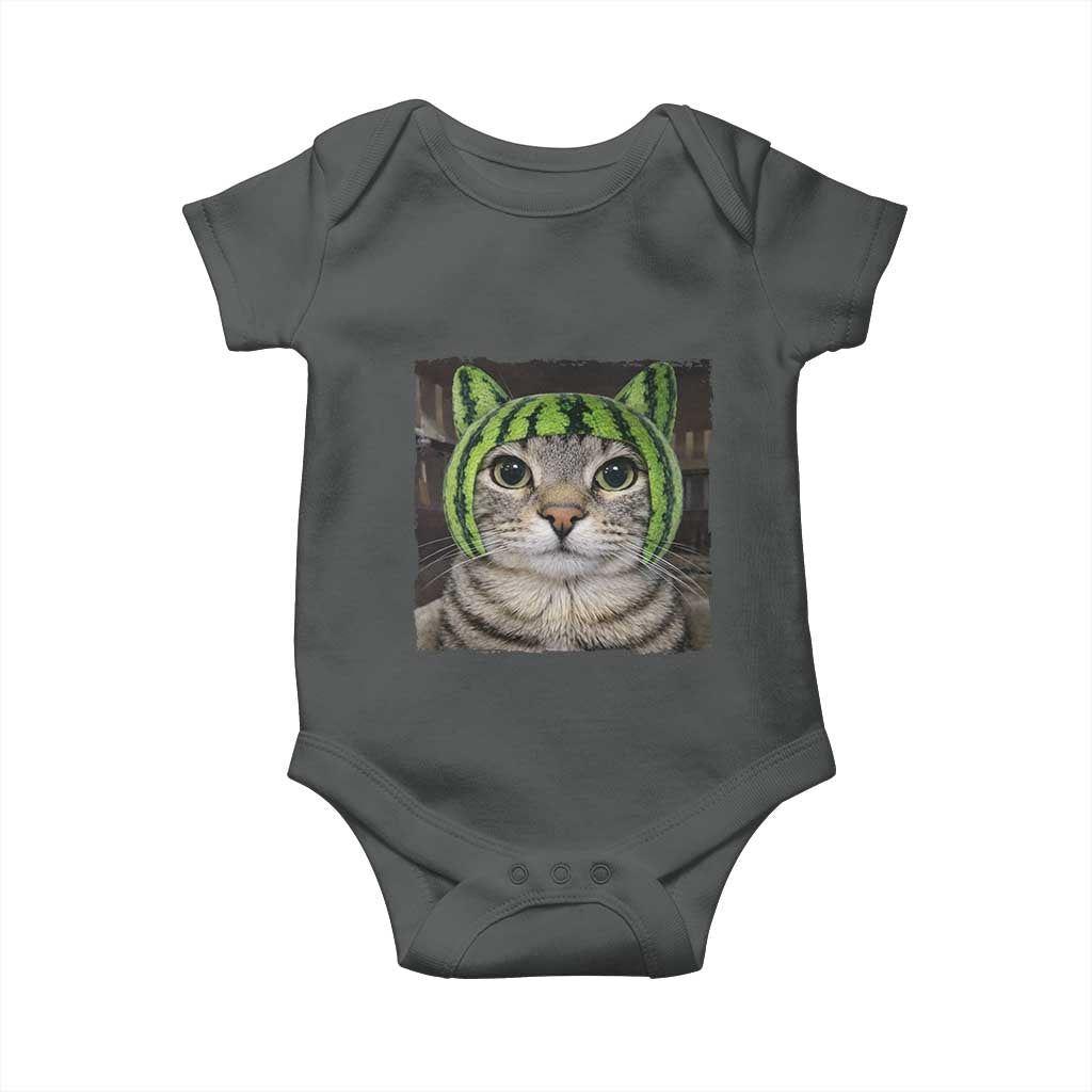 Watermelon Cat Silly Cat Meme Baby Onesie