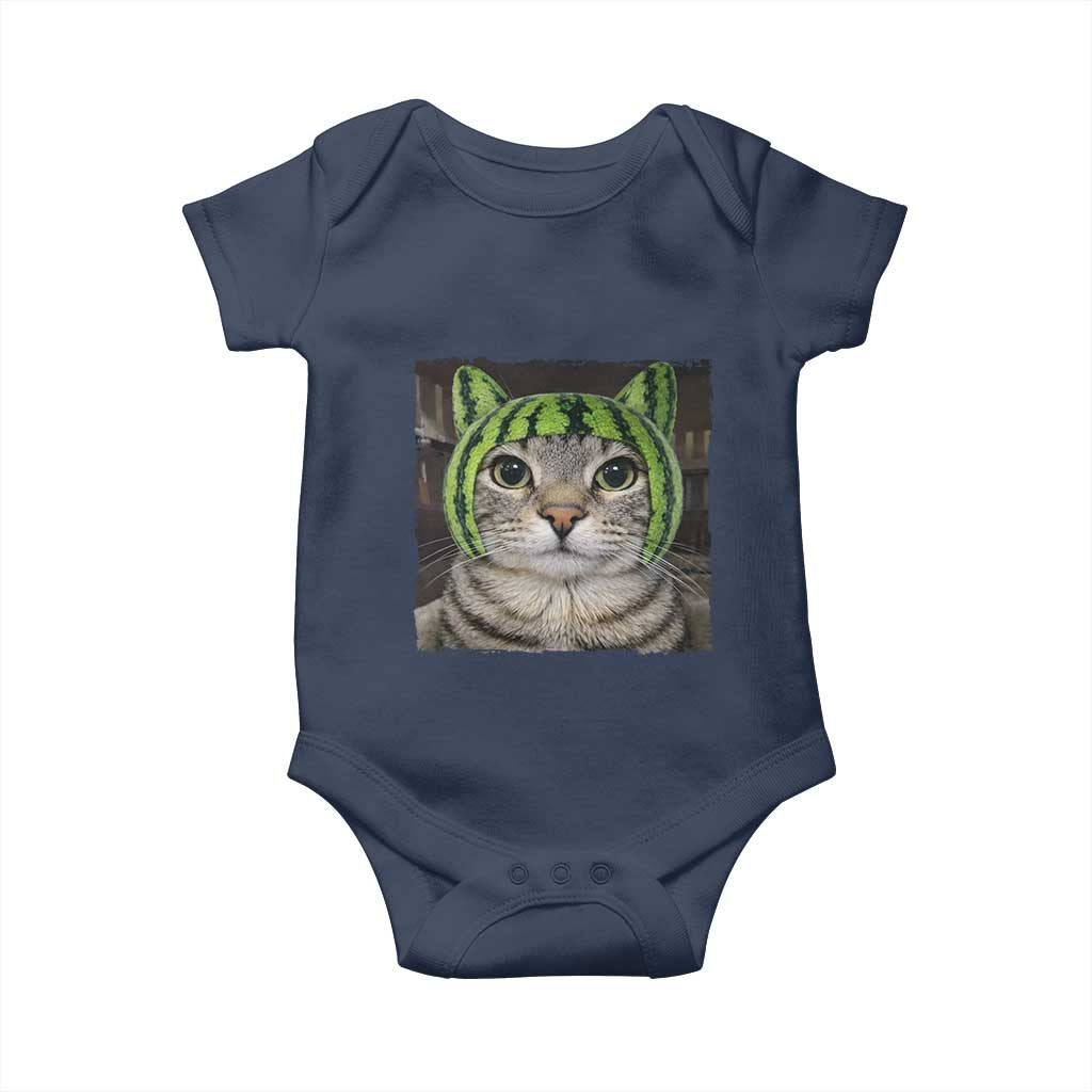 Watermelon Cat Silly Cat Meme Baby Onesie