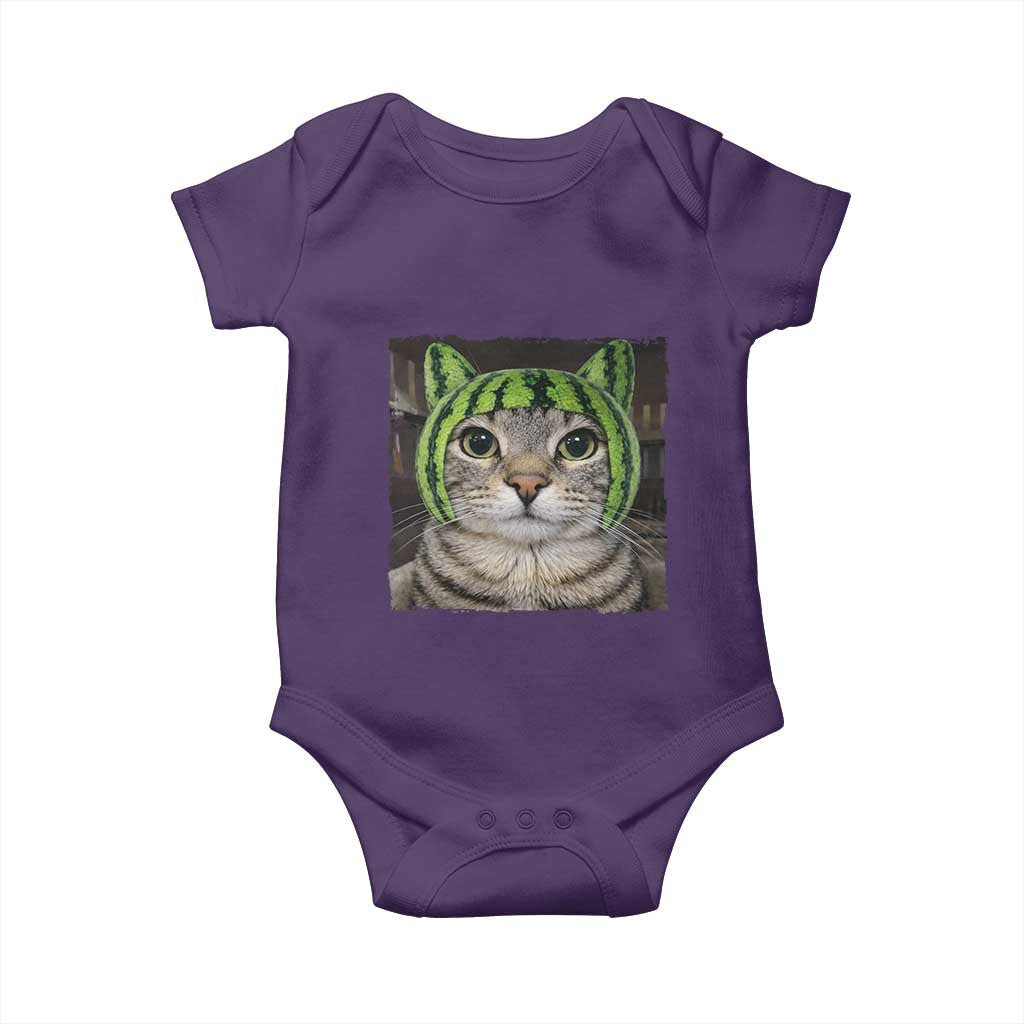 Watermelon Cat Silly Cat Meme Baby Onesie