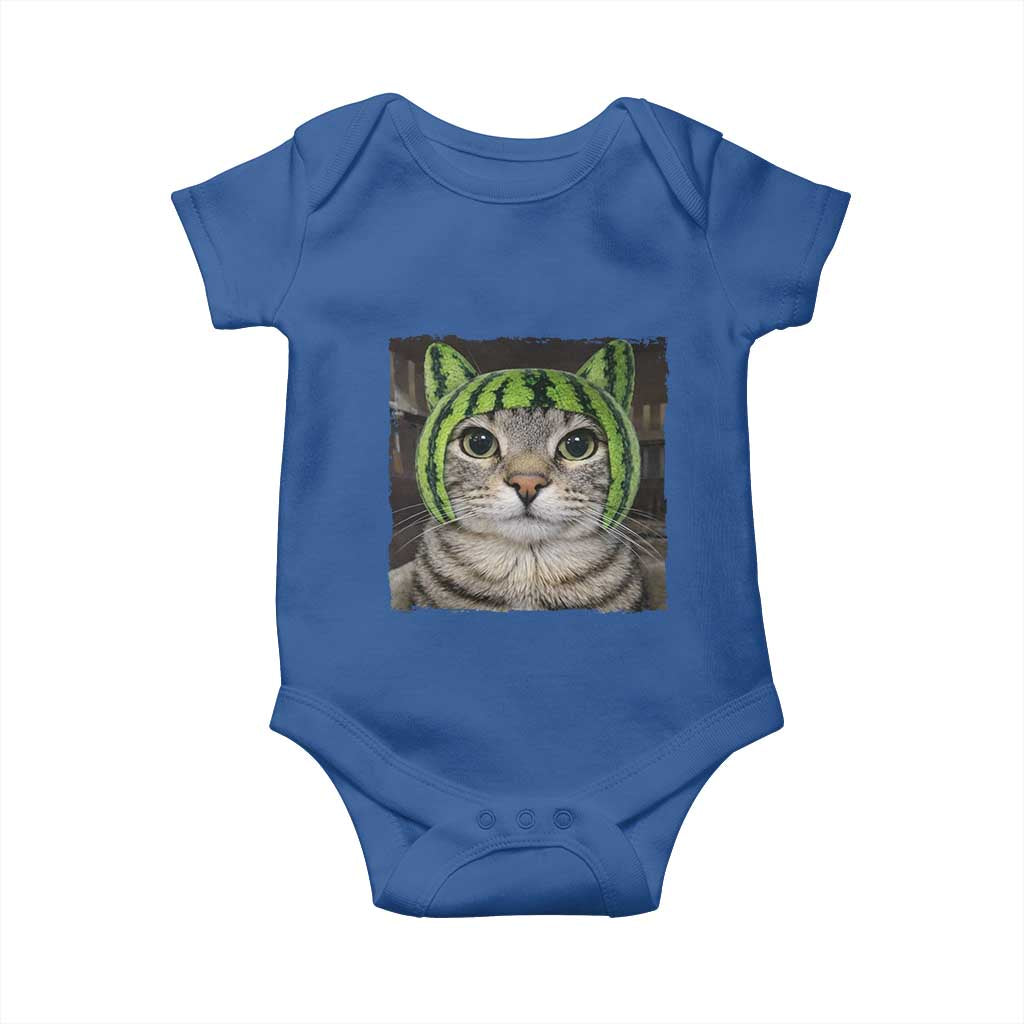 Watermelon Cat Silly Cat Meme Baby Onesie