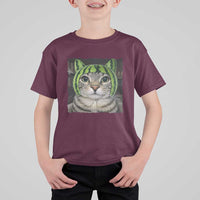 Watermelon Cat Silly Cat Meme T Shirt For Kid