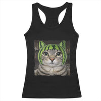 Watermelon Cat Silly Cat Meme Racerback Tank Top