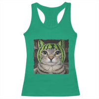 Watermelon Cat Silly Cat Meme Racerback Tank Top