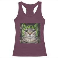 Watermelon Cat Silly Cat Meme Racerback Tank Top