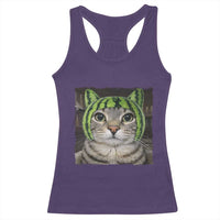 Watermelon Cat Silly Cat Meme Racerback Tank Top