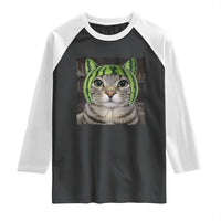 Watermelon Cat Silly Cat Meme Raglan Shirt