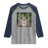 Watermelon Cat Silly Cat Meme Raglan Shirt