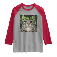 Watermelon Cat Silly Cat Meme Raglan Shirt