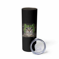Watermelon Cat Silly Cat Meme Skinny Tumbler