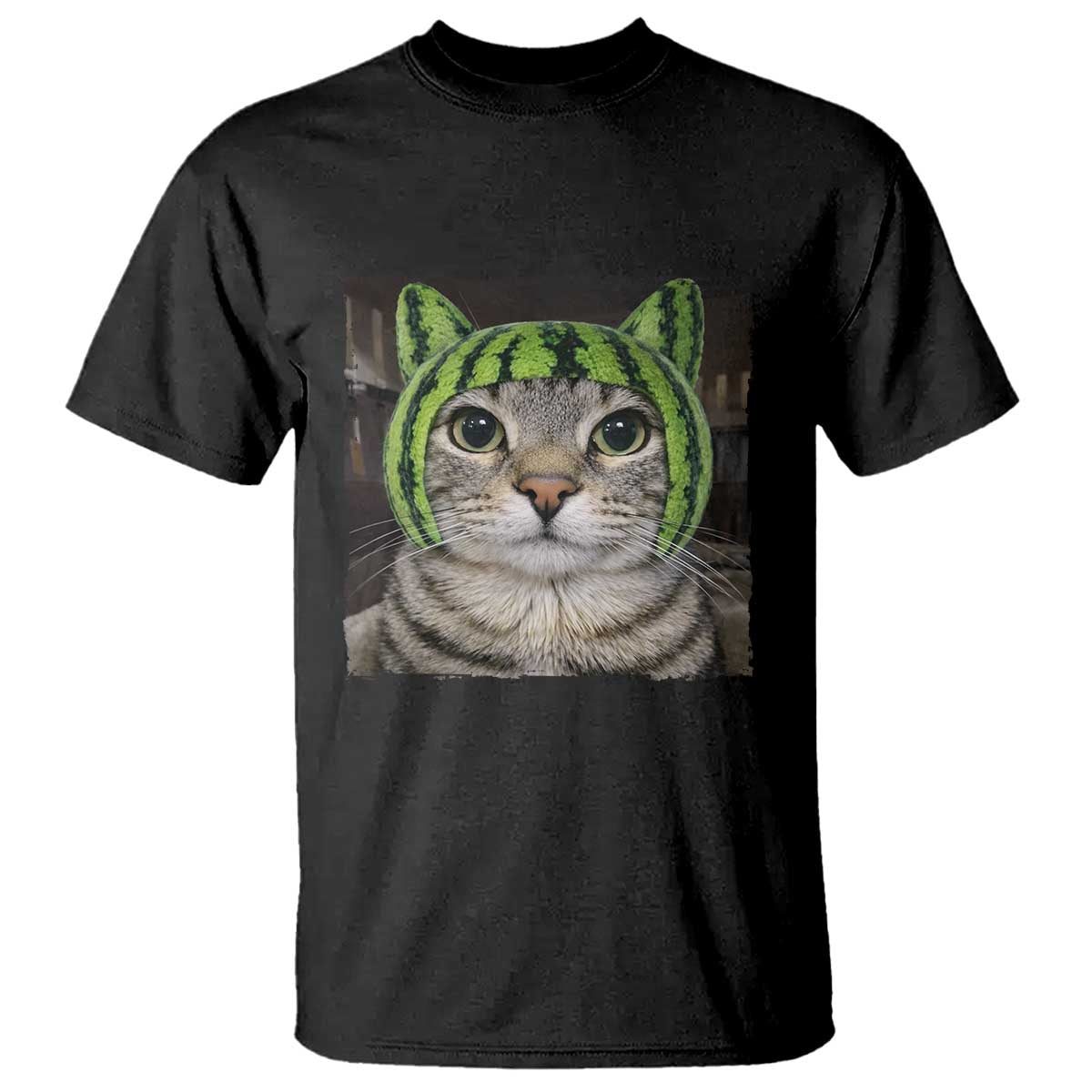 Watermelon Cat Silly Cat Meme T Shirt