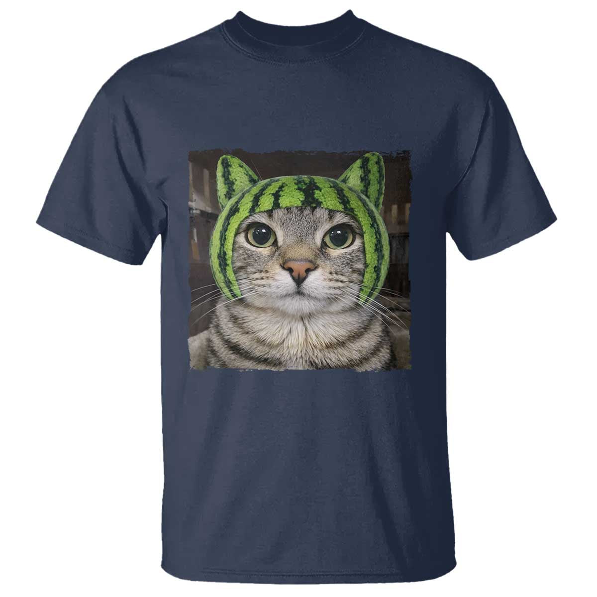 Watermelon Cat Silly Cat Meme T Shirt