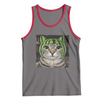 Watermelon Cat Silly Cat Meme Tank Top