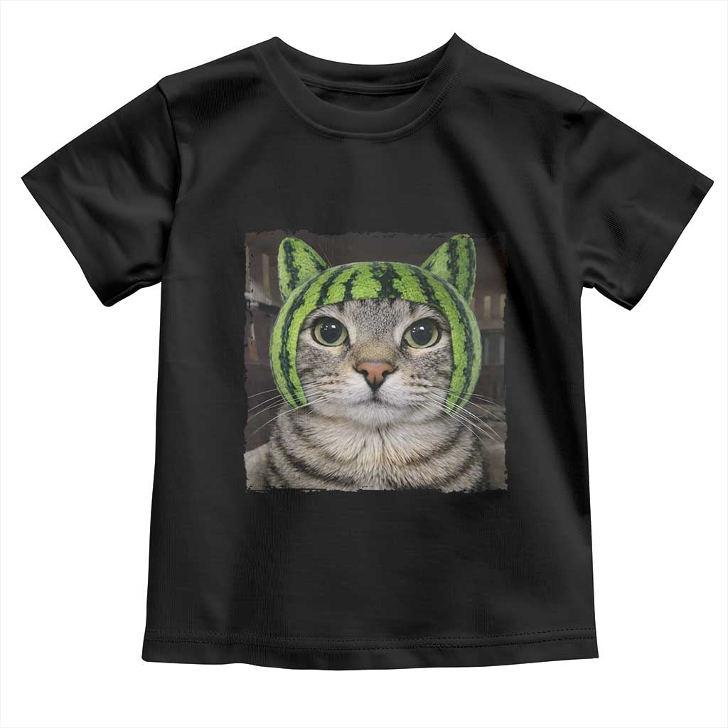 Watermelon Cat Silly Cat Meme Toddler T Shirt