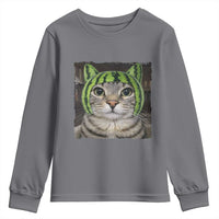 Watermelon Cat Silly Cat Meme Youth Sweatshirt
