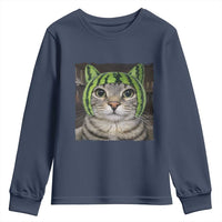Watermelon Cat Silly Cat Meme Youth Sweatshirt