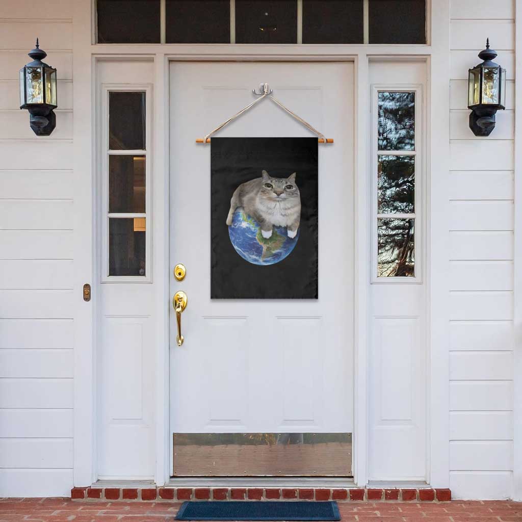 Earth Cat Silly Cat Meme Garden Flag