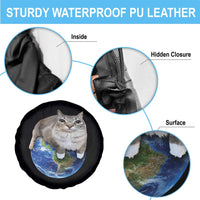 Earth Cat Silly Cat Meme Spare Tire Cover