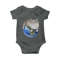 Earth Cat Silly Cat Meme Baby Onesie