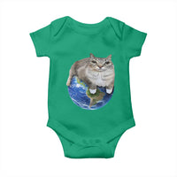 Earth Cat Silly Cat Meme Baby Onesie