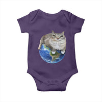 Earth Cat Silly Cat Meme Baby Onesie