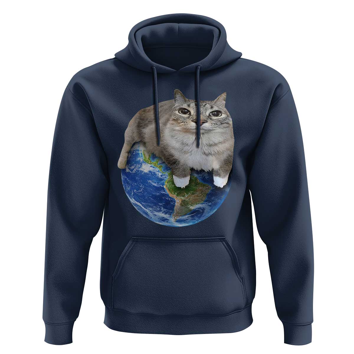 Earth Cat Silly Cat Meme Hoodie