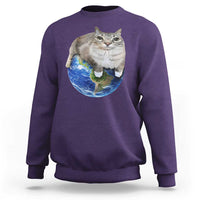 Earth Cat Silly Cat Meme Sweatshirt