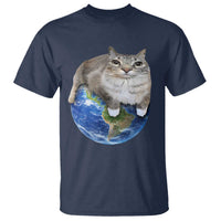Earth Cat Silly Cat Meme T Shirt