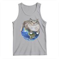 Earth Cat Silly Cat Meme Tank Top