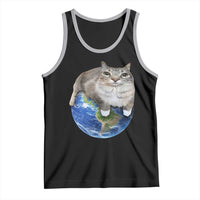 Earth Cat Silly Cat Meme Tank Top