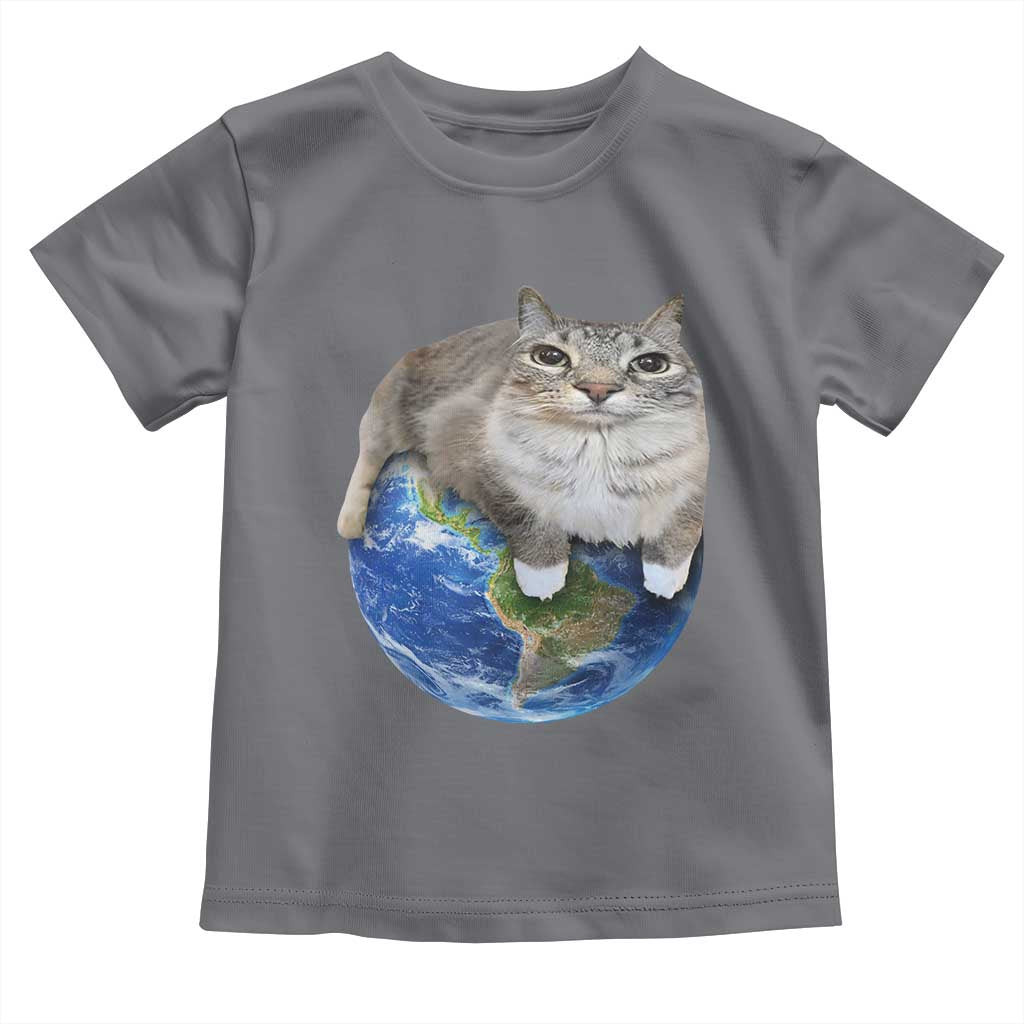 Earth Cat Silly Cat Meme Toddler T Shirt