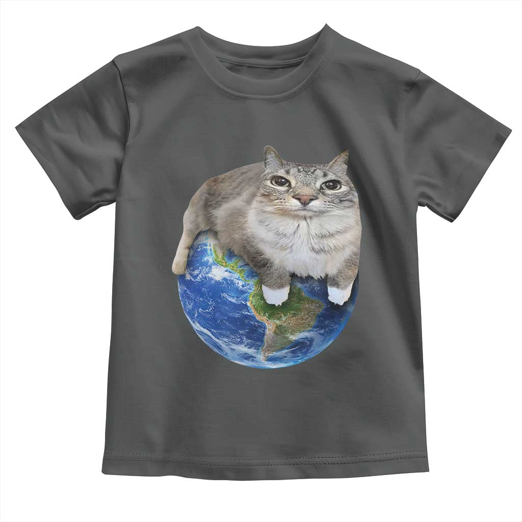 Earth Cat Silly Cat Meme Toddler T Shirt