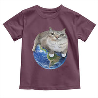 Earth Cat Silly Cat Meme Toddler T Shirt