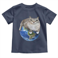 Earth Cat Silly Cat Meme Toddler T Shirt