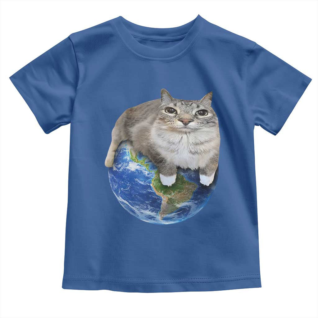 Earth Cat Silly Cat Meme Toddler T Shirt