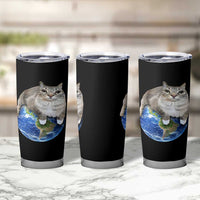 Earth Cat Silly Cat Meme Tumbler Cup