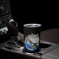 Earth Cat Silly Cat Meme Tumbler Cup