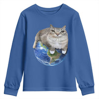 Earth Cat Silly Cat Meme Youth Sweatshirt
