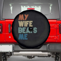 Retro My Wife Beats Me Spare Tire Cover Funny Husband Birthday Sarcastic - Wonder Print Shop