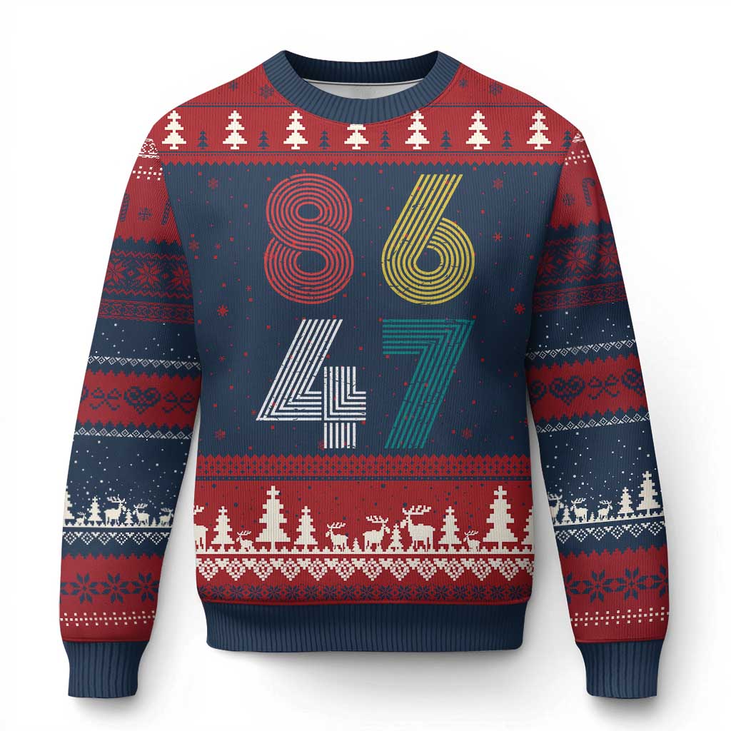 Retro 8647 Ugly Christmas Sweater Classic Retro Vintage 80s Subtle FDT - Wonder Print Shop