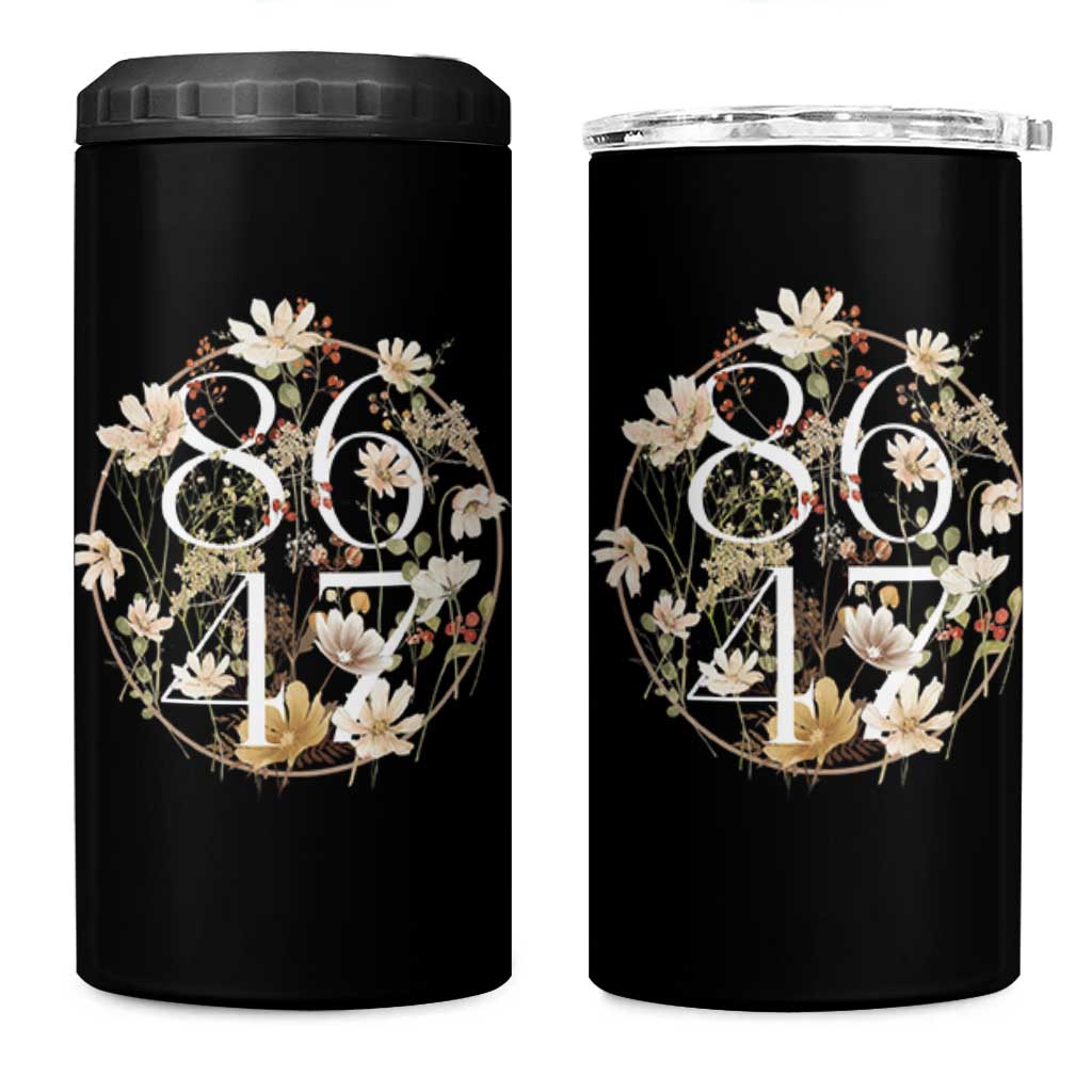 Retro 8647 4 in 1 Can Cooler Tumbler Subtle FDT Wild Flower Aesthetic - Wonder Print Shop